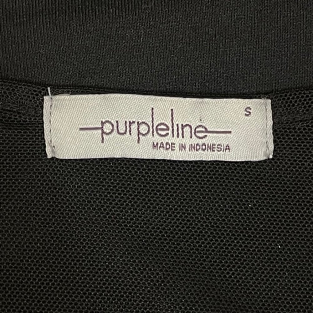 PURPLELINE Black Lace Mesh Peplum Top - Size Small - Picture 3 of 4